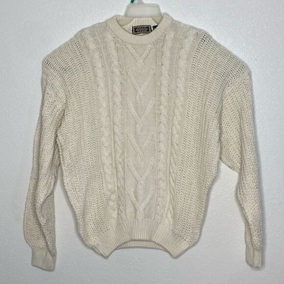 HUNTING HORN Ramie/Cotton Knitted Pullover Sweater Size L - Picture 1 of 9